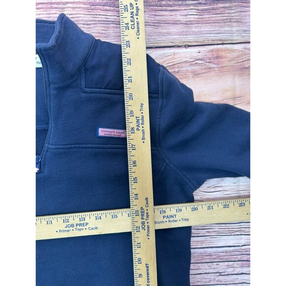 Vineyard Vines Mens Navy Cotton Quarter-Zip Jacket Medium - Picture 6 of 6